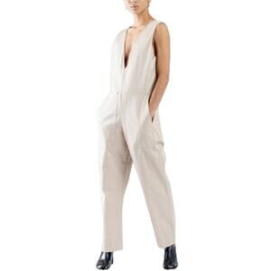NWT TOIT VOLANT Sunday Fun Day Jumpsuit in Khaki  SZ M